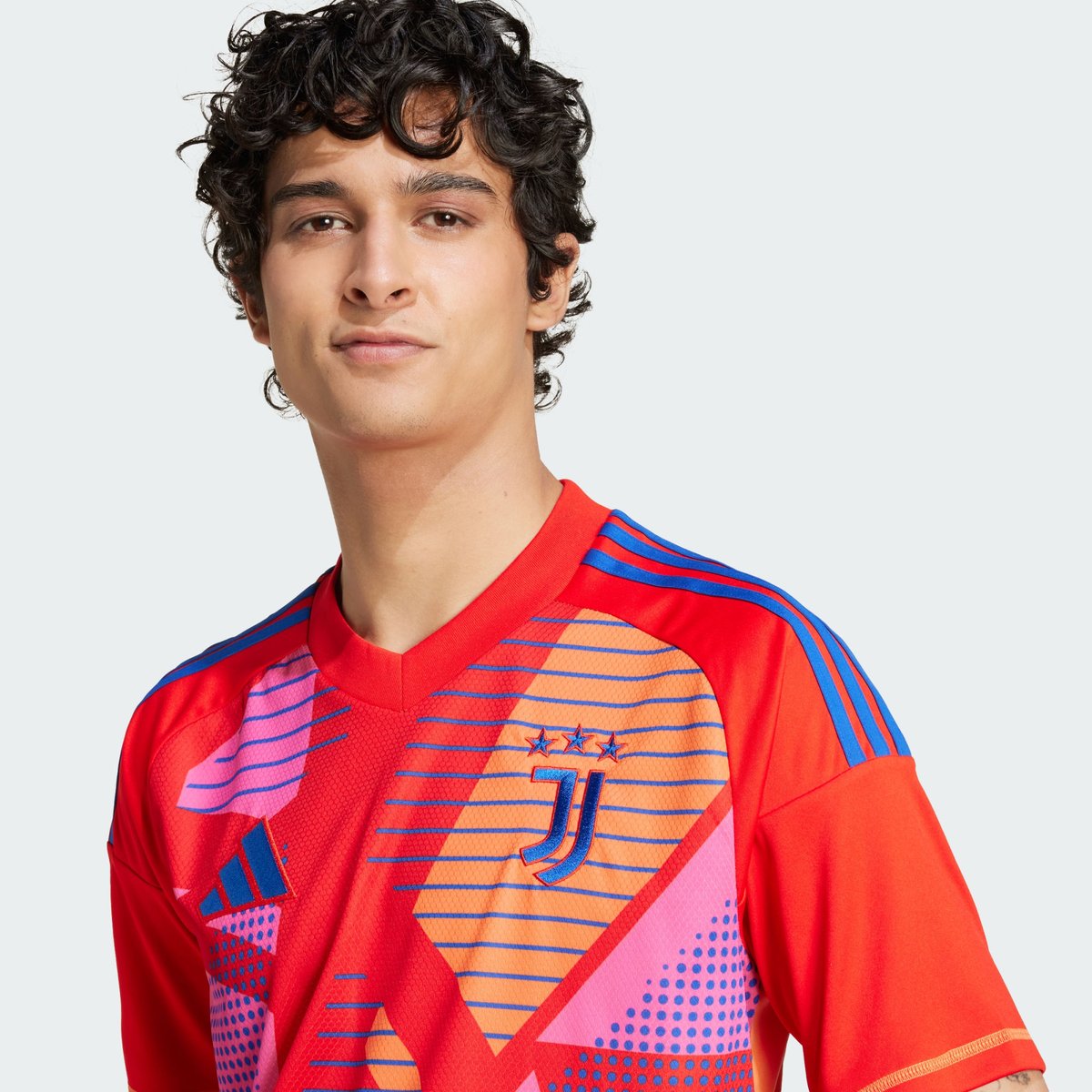 Maillot de gardien de but manches courtes Juventus 24/25 red / royal blue, adidas Performance