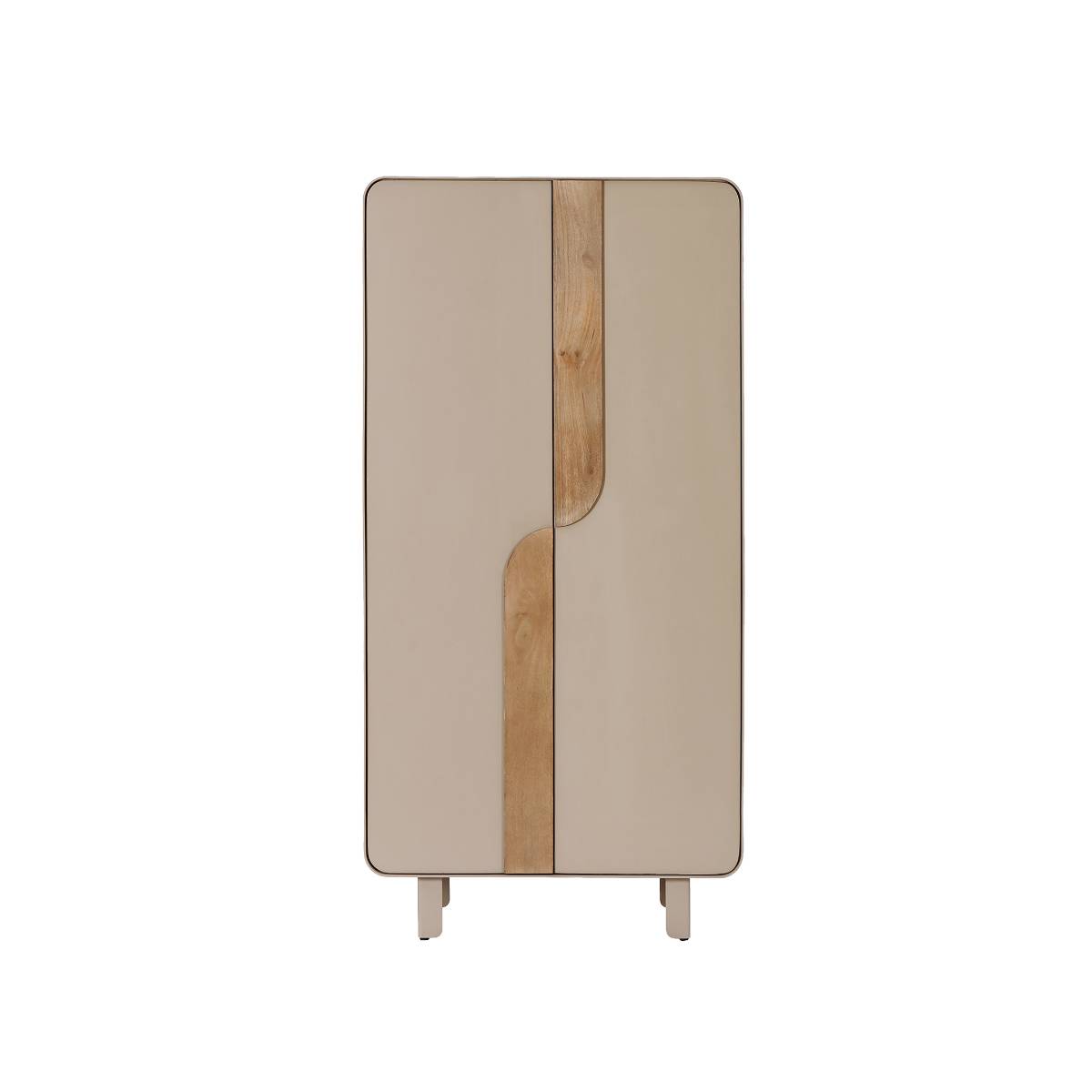 Armoire en bois de manguier KEZIA gris, MADE IN MEUBLES