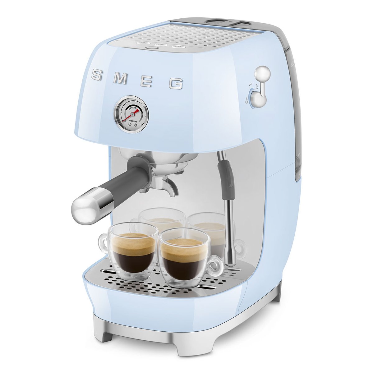 Machine à café manuelle Cold Brew ECF03 bleu azur brillant, SMEG