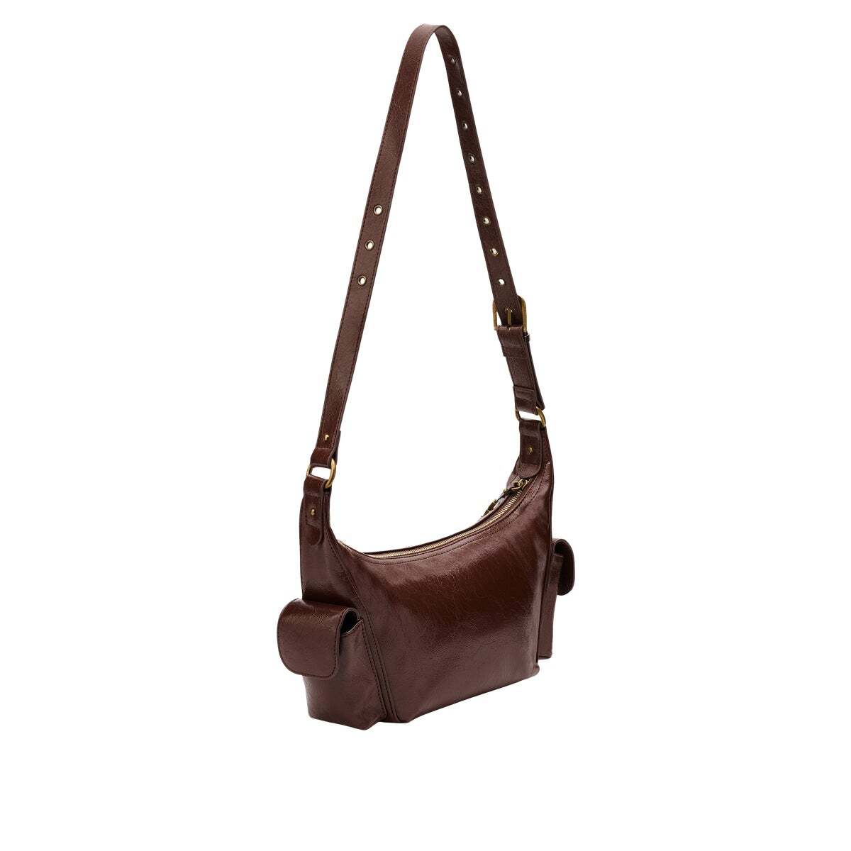 Sac Hobo Effet Cuir brun, PEPE JEANS