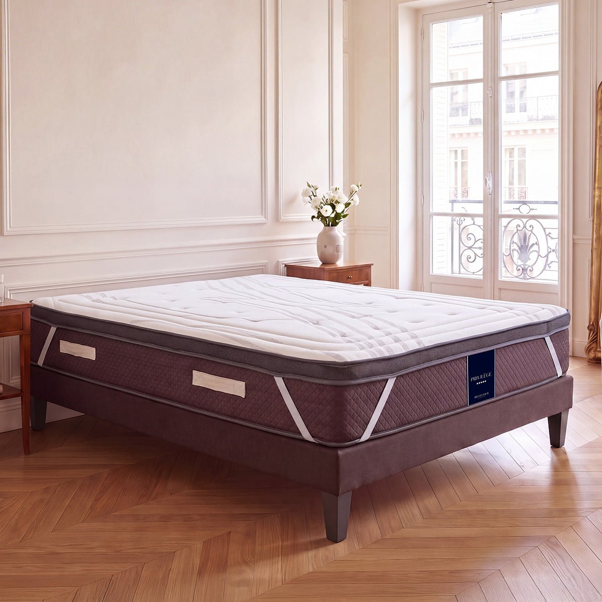 Surmatelas Mémoire de forme 5 cm PRIVILÈGE blanc, BELLECOUR