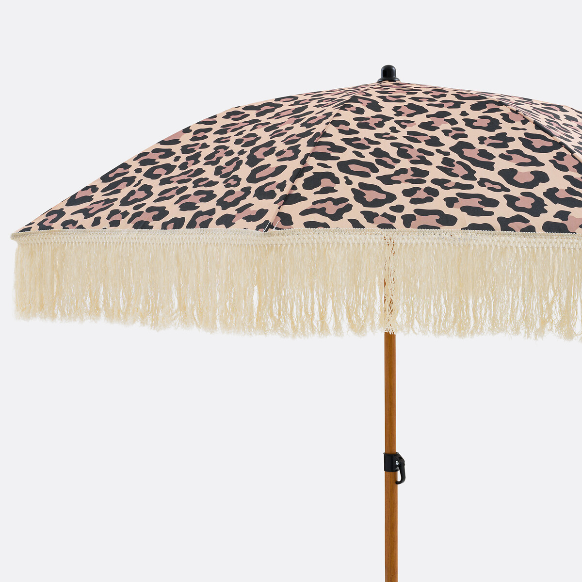 Parasol motif léopard, finition frangée, SAVANA imprimé léopard, LA REDOUTE INTERIEURS