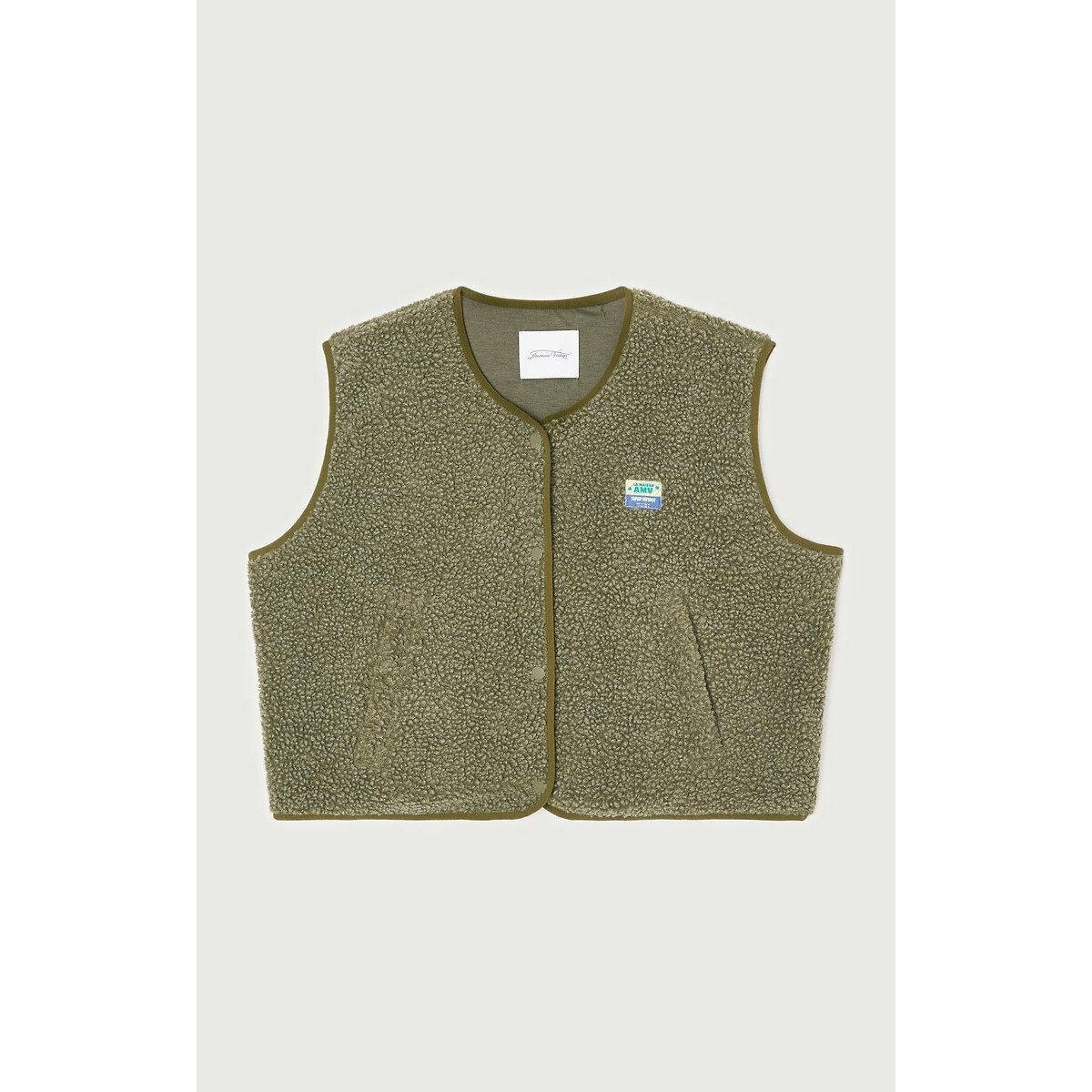 Veste courte sans manches HOKTOWN kaki, AMERICAN VINTAGE