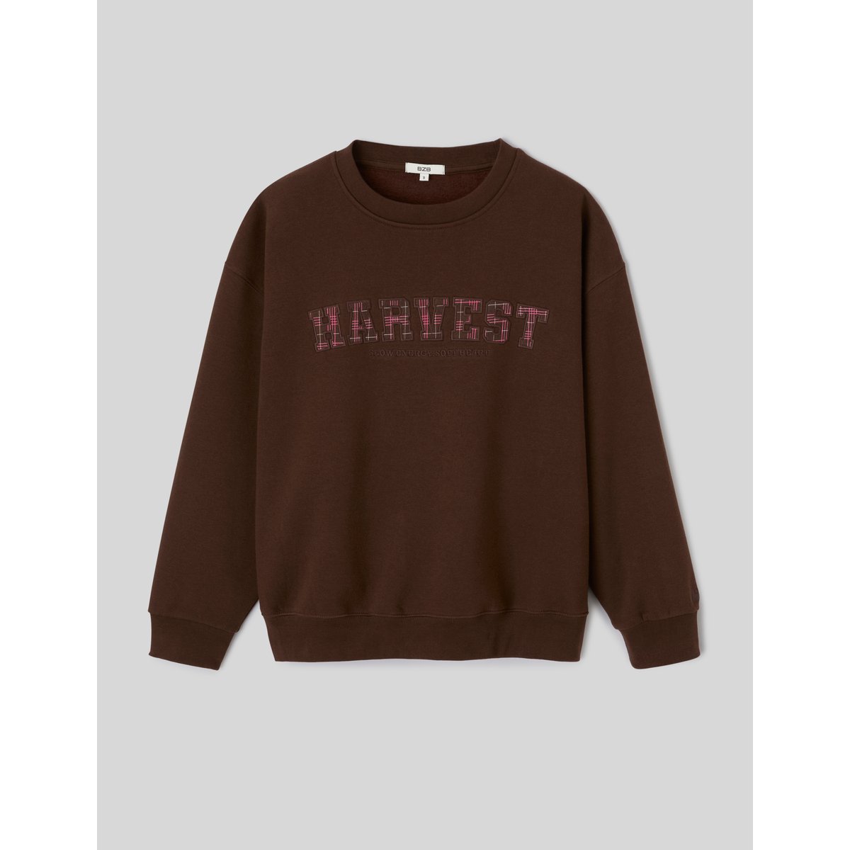 Sweat à message marron foncée, BZB