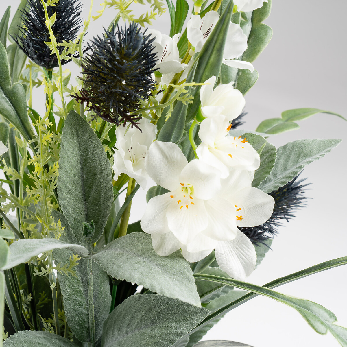 60cm Artificial Mixed Floral in Metal Jug blue, SO'HOME