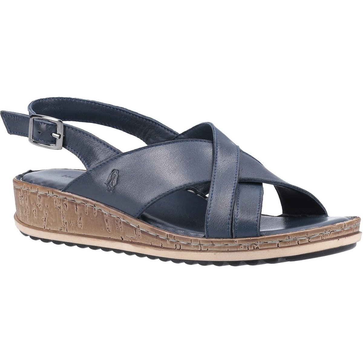 Sandales compensées ELENA bleu marine, HUSH PUPPIES