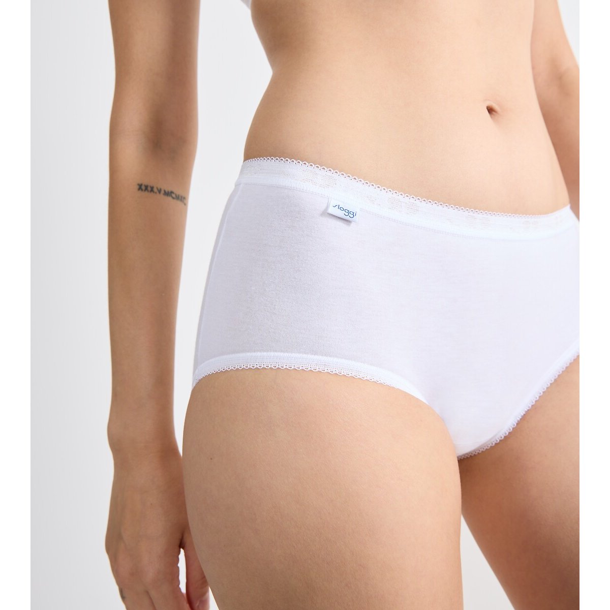 Confezione da 3 slip midi Basic bianco, SLOGGI
