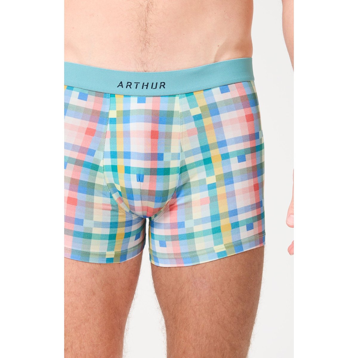 Boxer en coton imprimé Mosaïque multicolore, ARTHUR