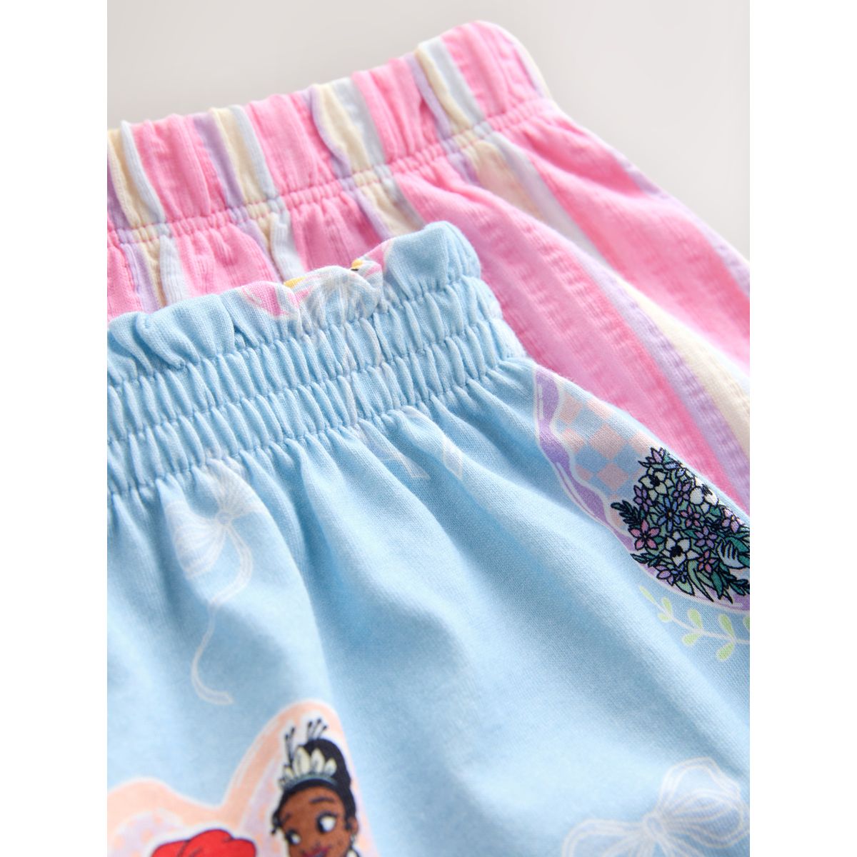 Pyjama court bleu disney princess, lot de 2 rose, NEXT