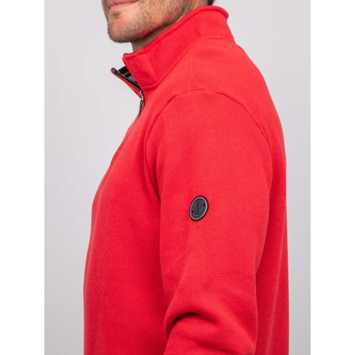 Sweat Col Montant Zippé Wirubon rouge, RITCHIE
