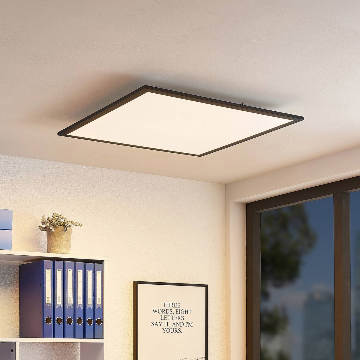 Panneau en aluminium moderneLED, Nelios noir, blanc, LINDBY
