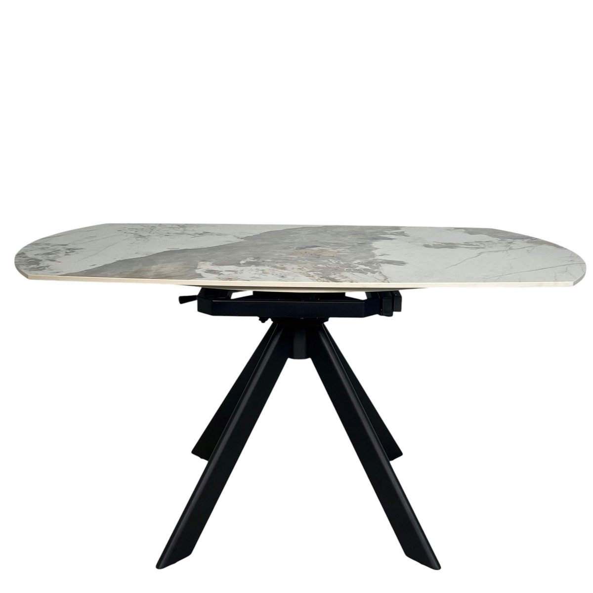 Table céramique extensible - pied central 150 cm LOMBARDIE blanc, PIER IMPORT