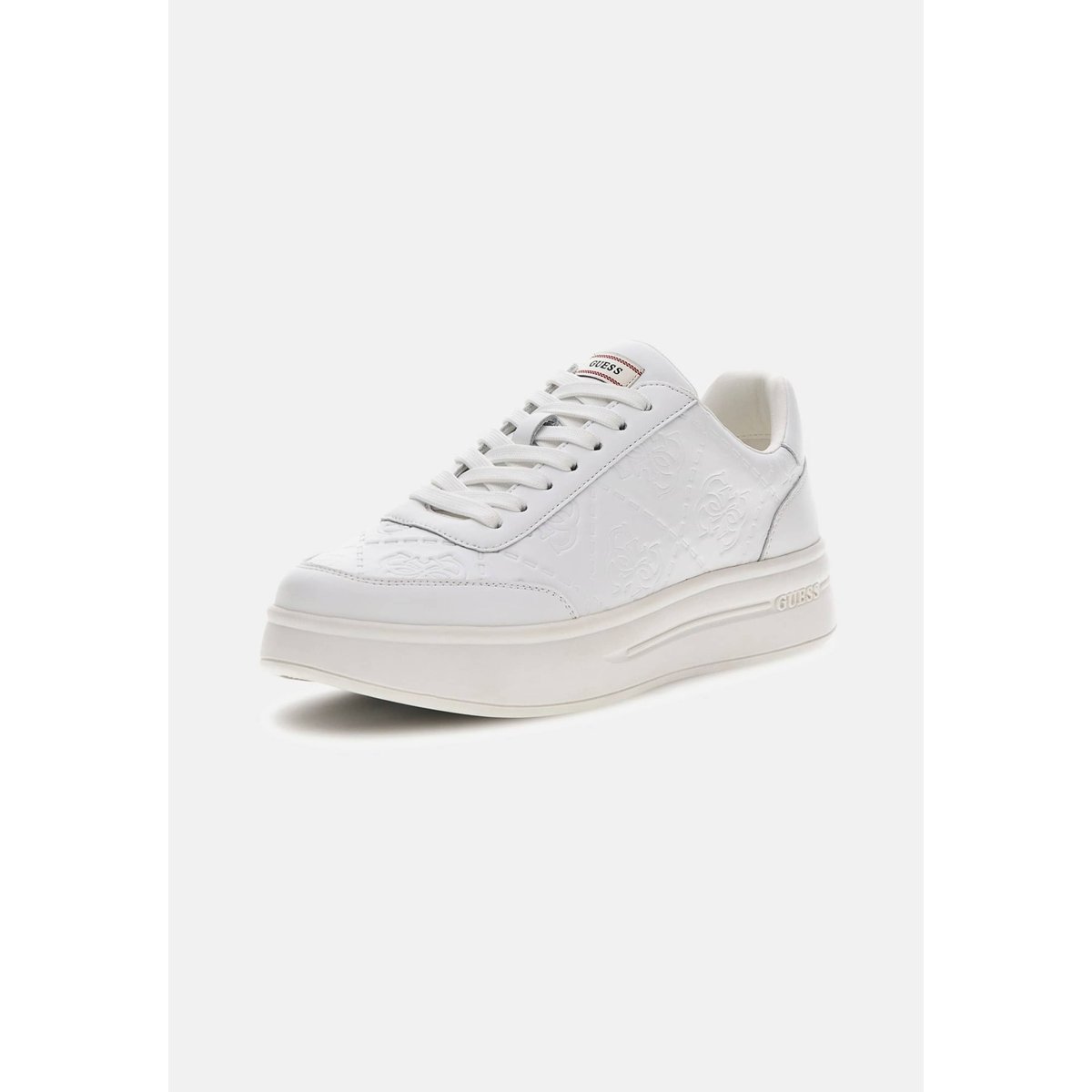 Sneakers Winno Cuir Mélangé blanc, GUESS