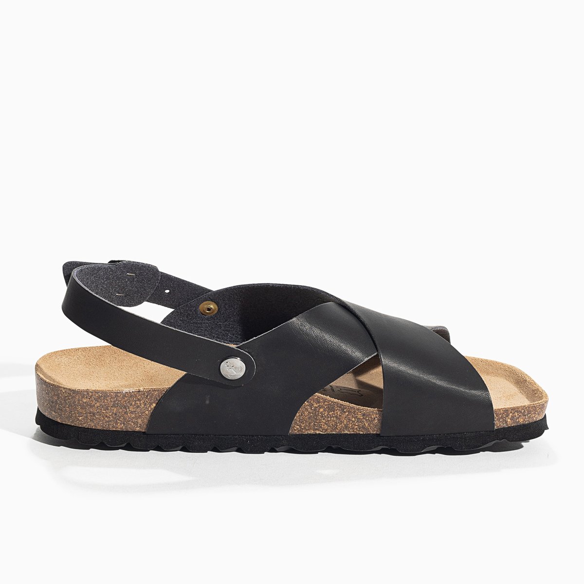 Sandales TWEED noir, BAYTON