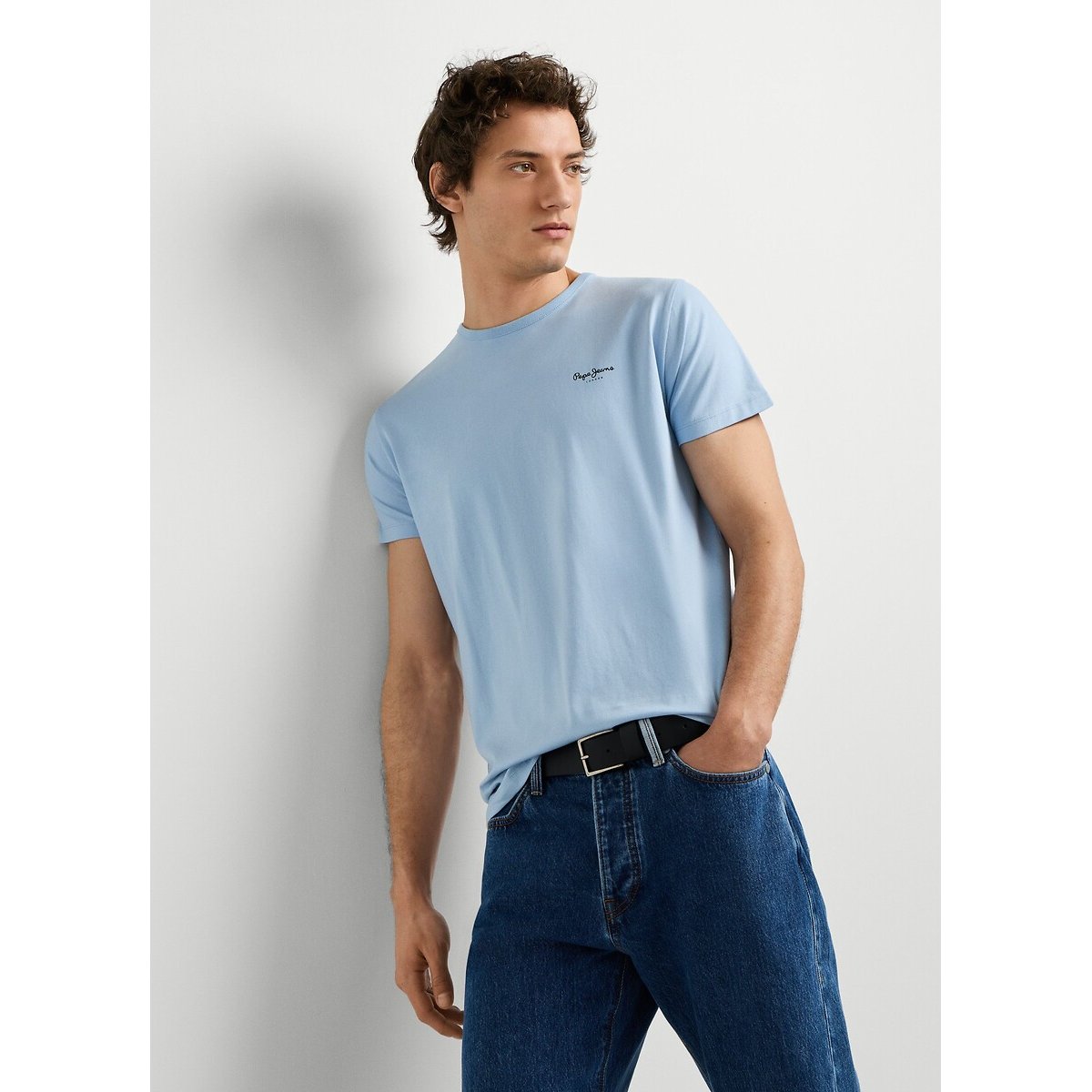 Camiseta de manga corta ORIGINAL BASIC azul grisáceo, PEPE JEANS