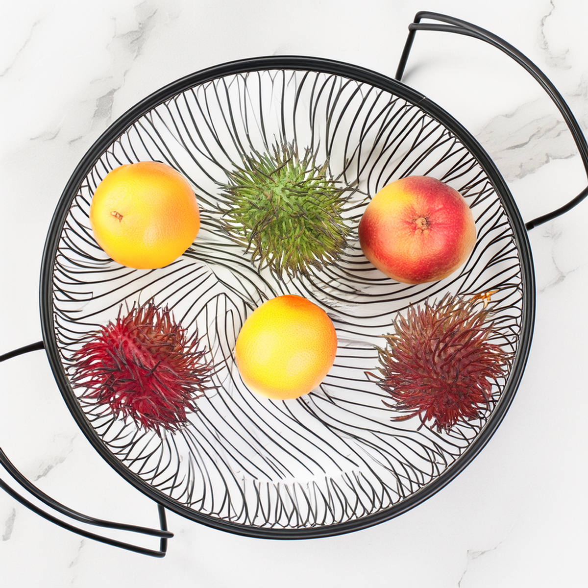 Set de 3 fruits artificiels ramboutan H7 rouge, SIA DECO