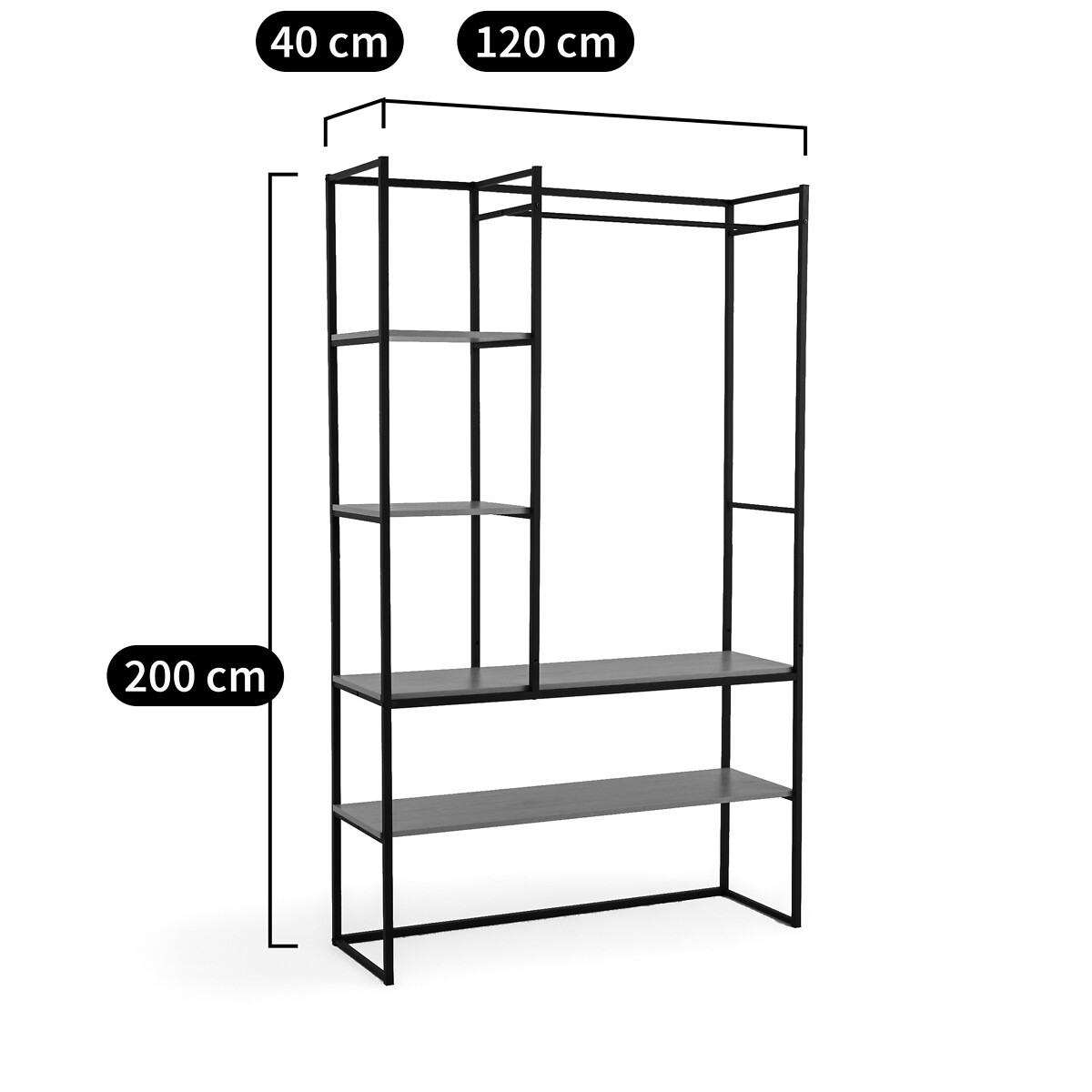 Módulo de armario L120 cm, Farla madera/metal, LA REDOUTE INTERIEURS