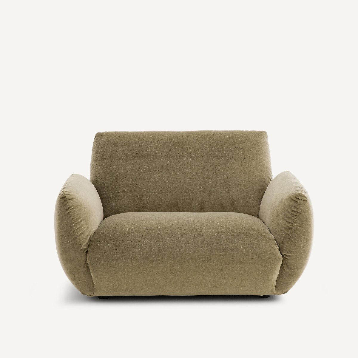 Fauteuil en velours de lin, SPOGANO tilleul, AM.PM