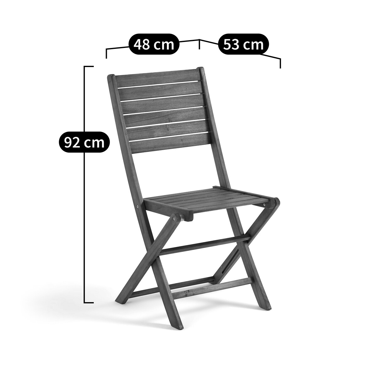 Set of 2 Napli Acacia Garden Chairs acacia, LA REDOUTE INTERIEURS