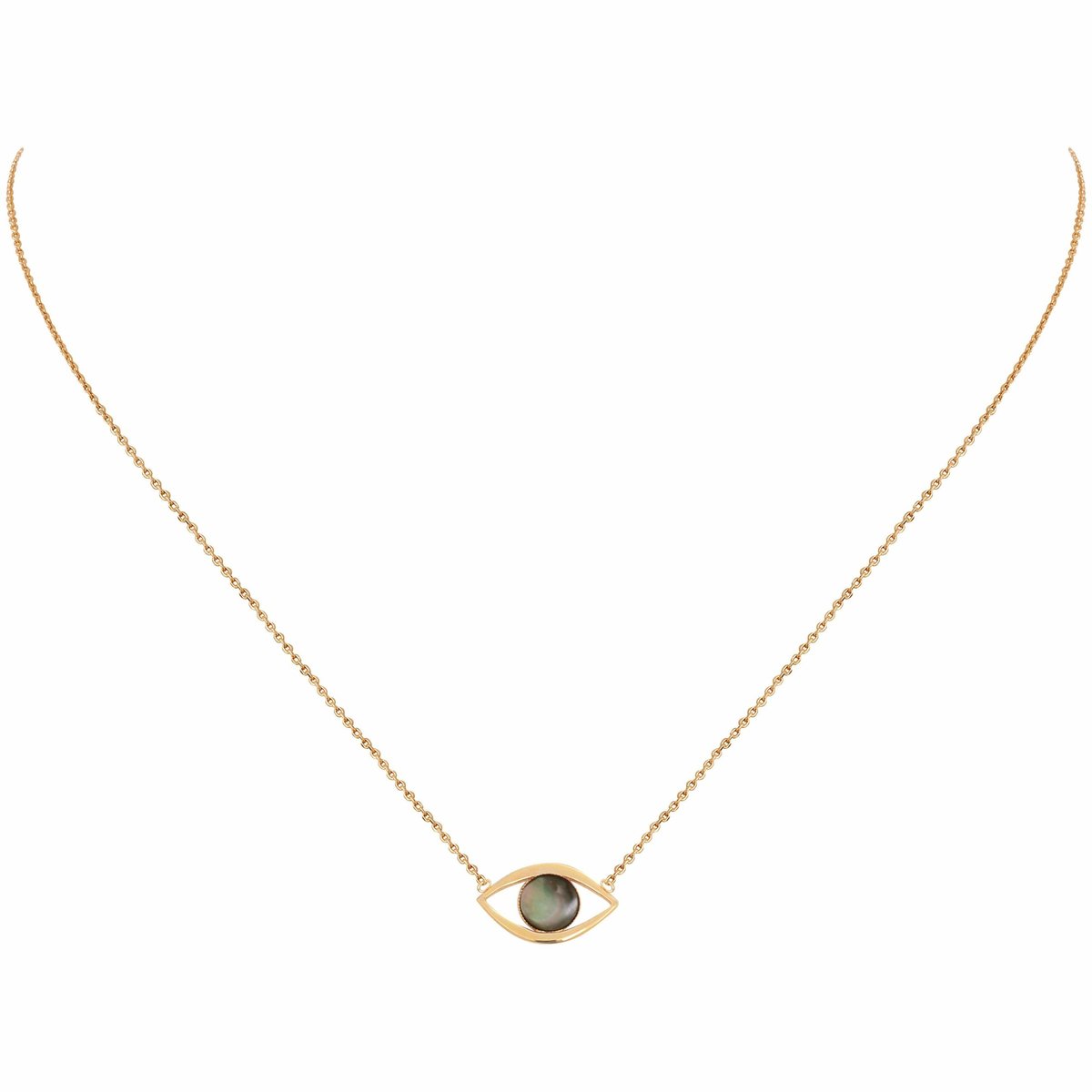 Collier eros petit modele nacre grise gris, CAROLINE NAJMAN