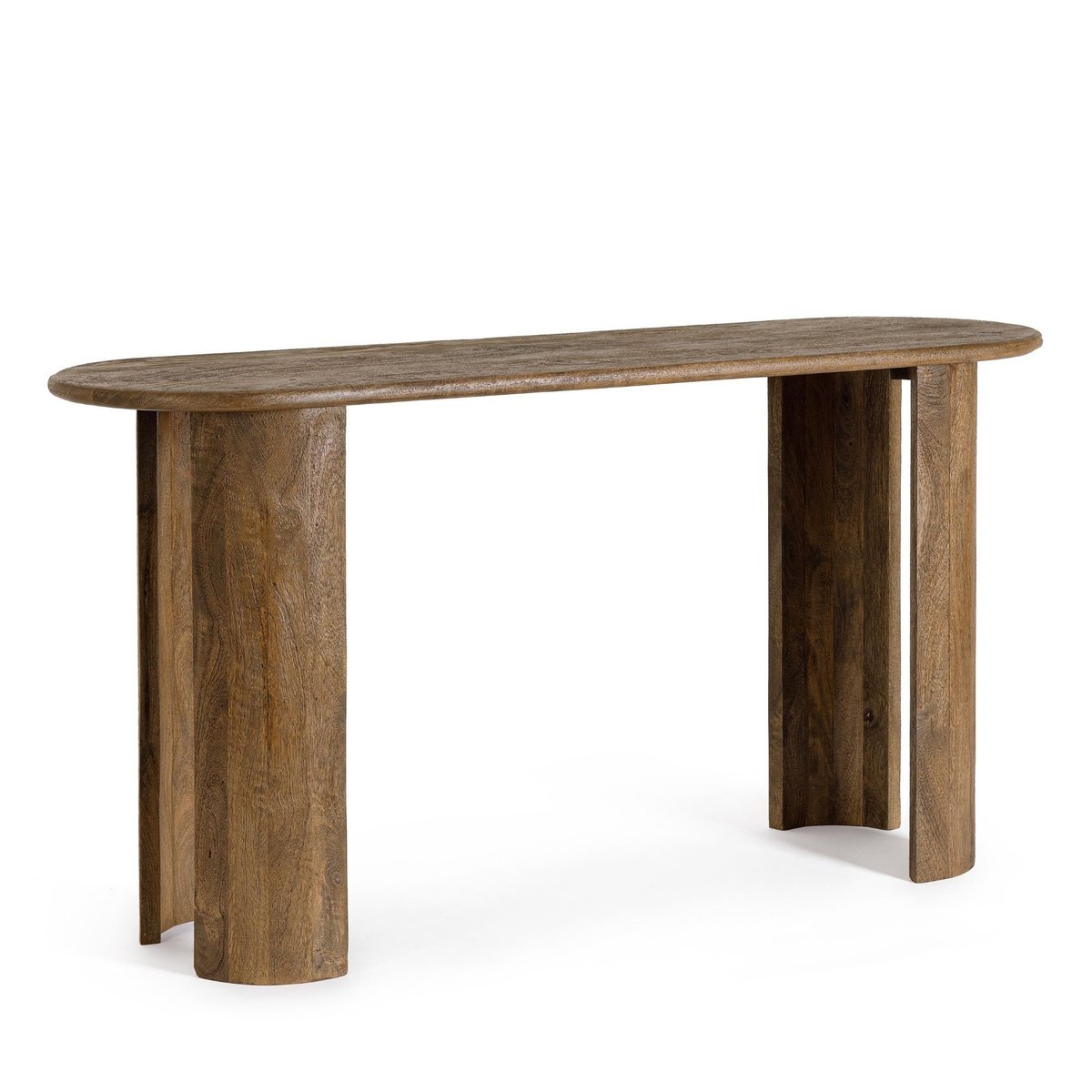 Console ovale en manguier japandi L147 - NAPLES marron, HELLIN, DEPUIS 1862