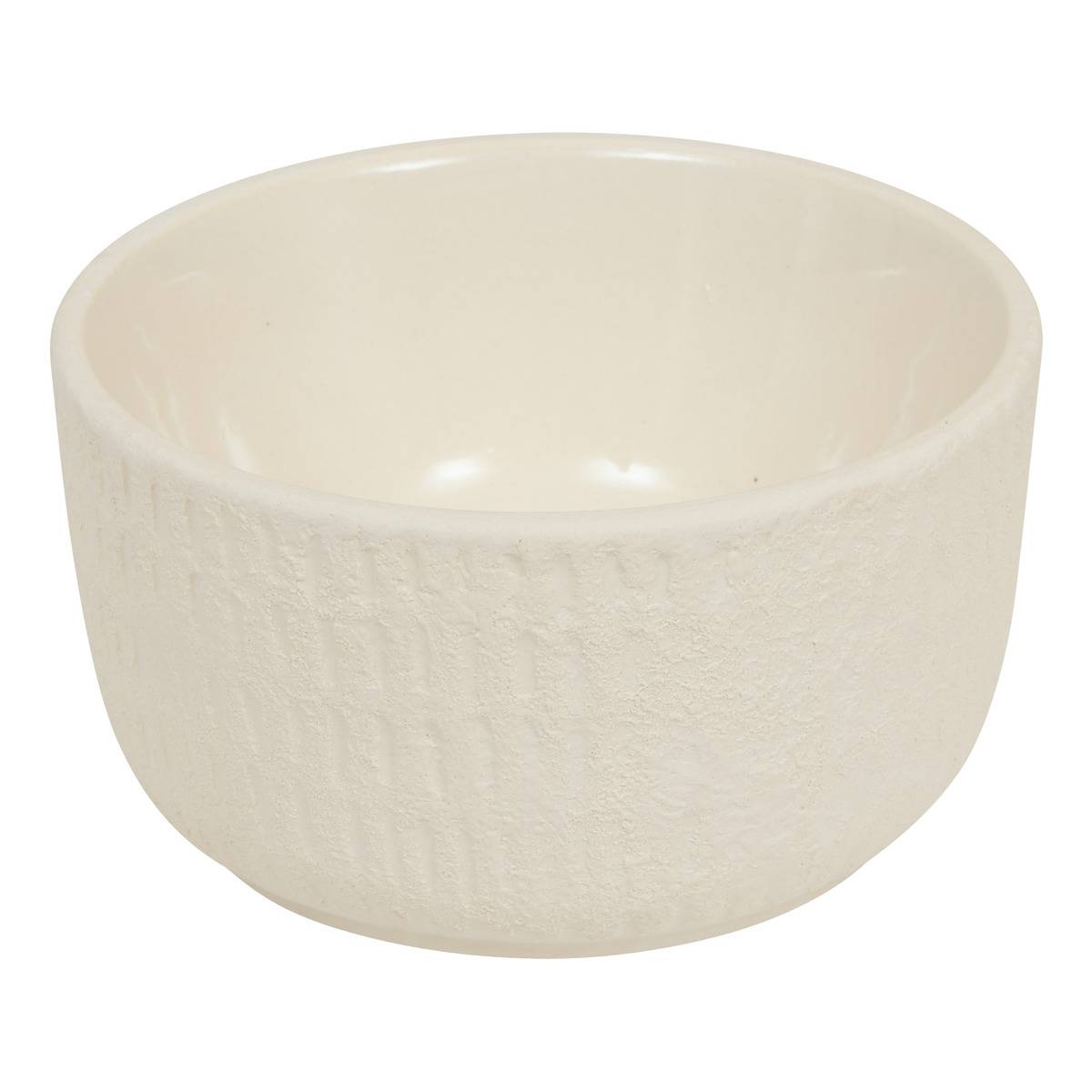 Boîte décorative D15,5cm céramique SIEN blanc, ATMOSPHERA