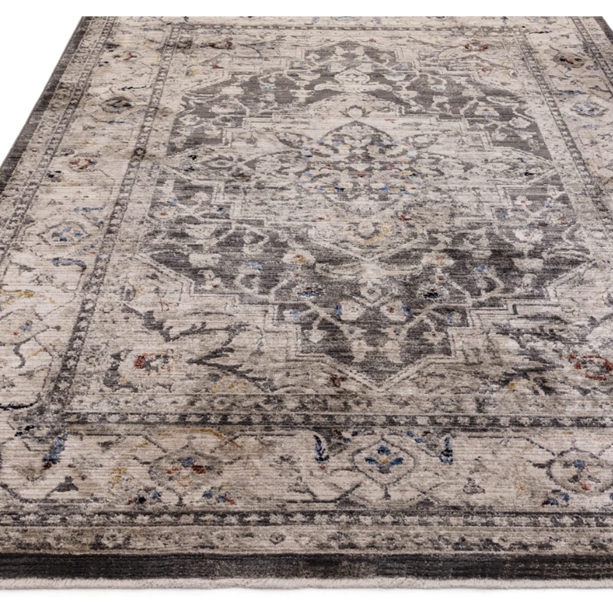 Tapis salon et chambre style orient REYES noir, NOVATREND
