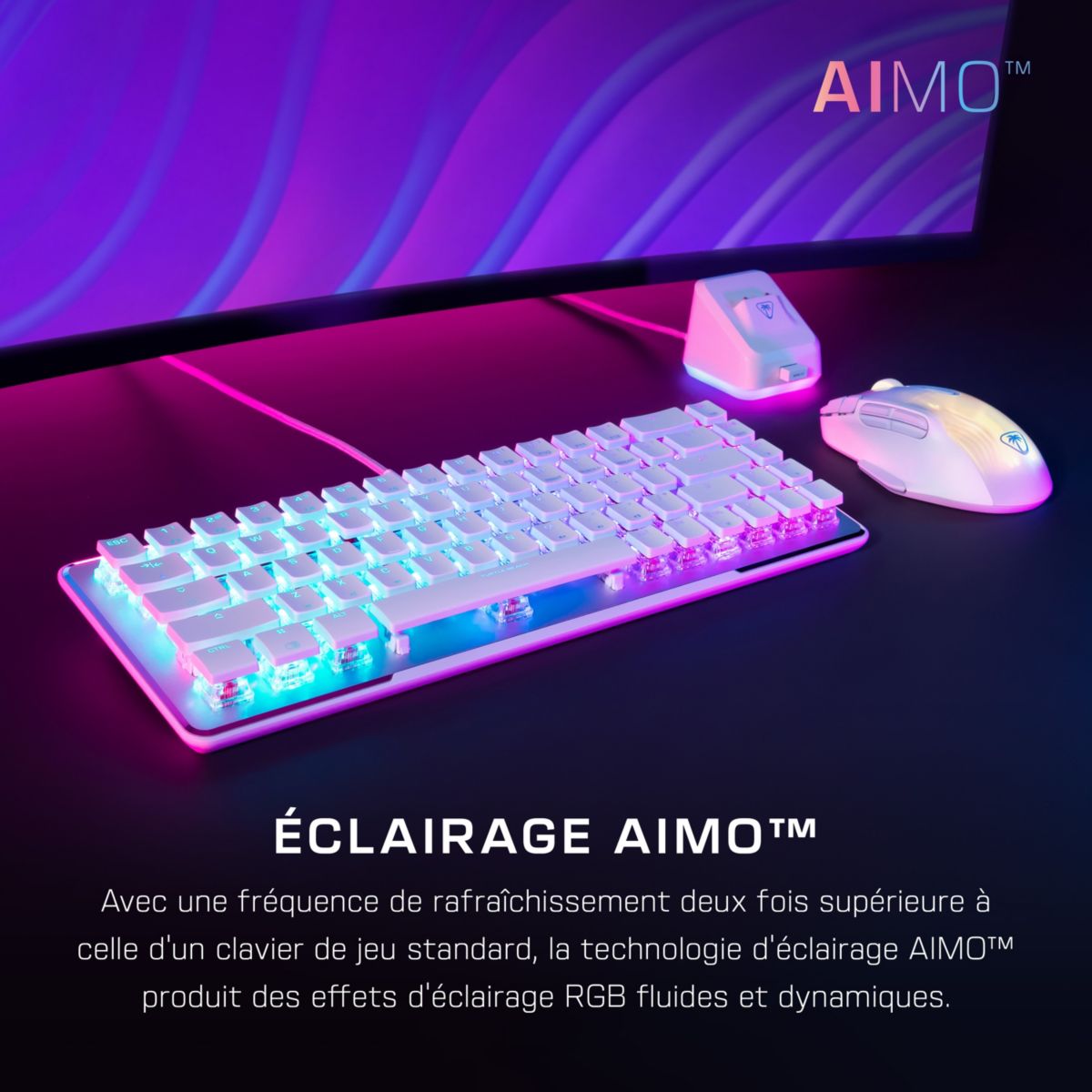 Clavier gamer Vulcan II Mini Blanc Linear FR couleur unique, TURTLE BEACH