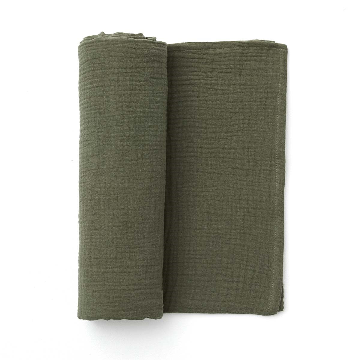 Maxi-lange double gaze de coton - LES ESSENTIELS vert foncé, COCOEKO
