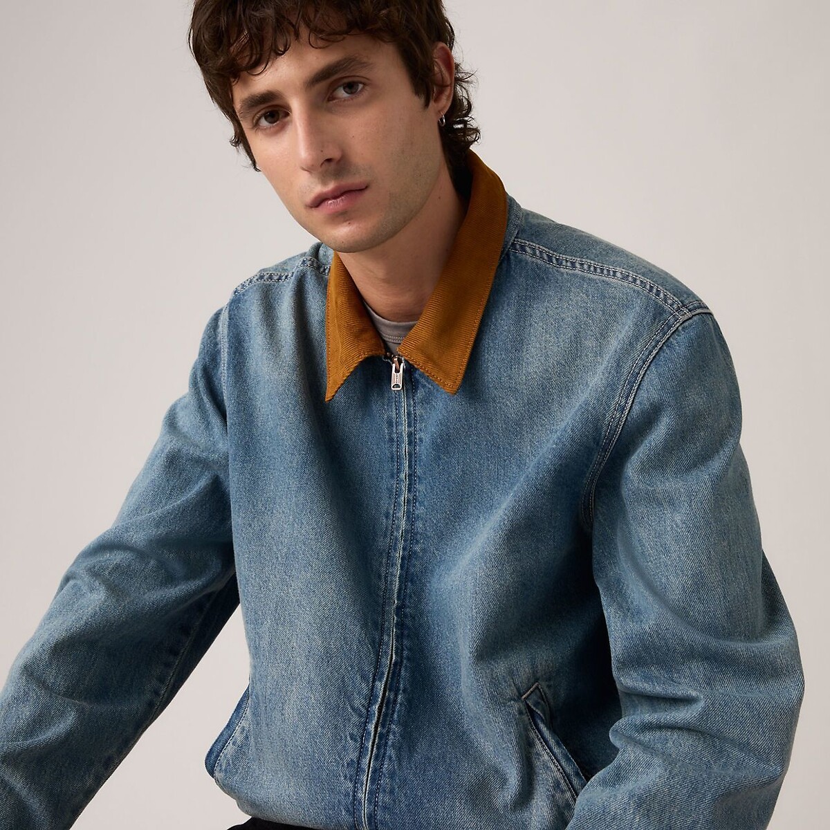 Veste zippée castro col contrasté bleu, LEVI'S