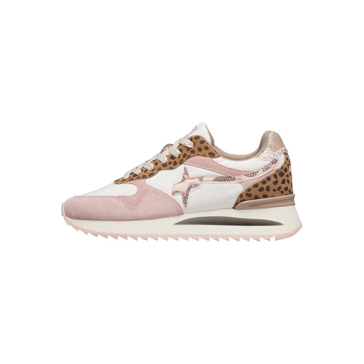 Sneakers en tissu technique et en daim YAK-W. rose-beige-, W6YZ