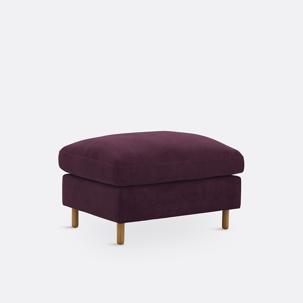 Pouf velours, Lomeo prune, LA REDOUTE INTERIEURS