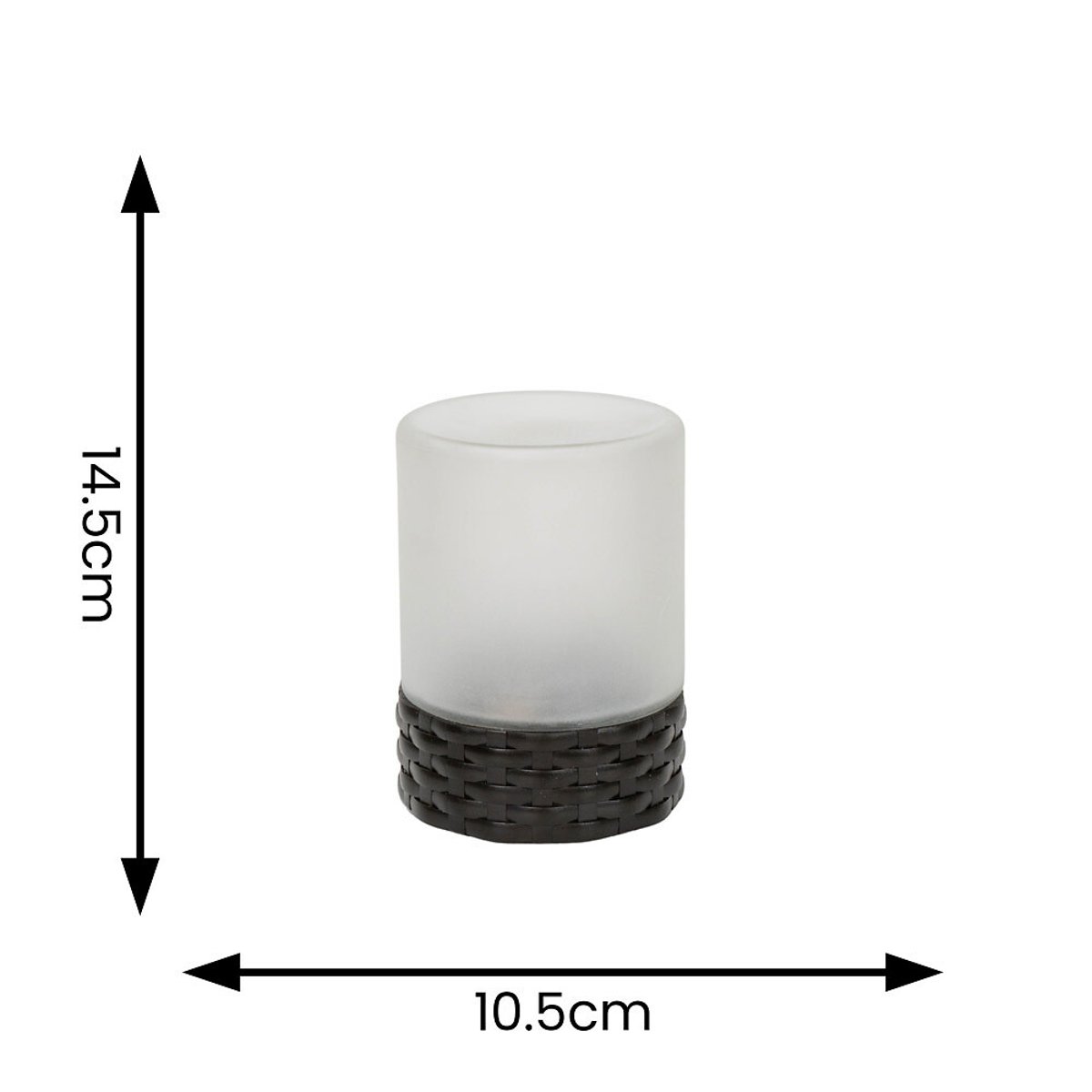 Solar Powered Outdoor Rattan Table Lamp with Frosted Glass Shade white, SO'HOME