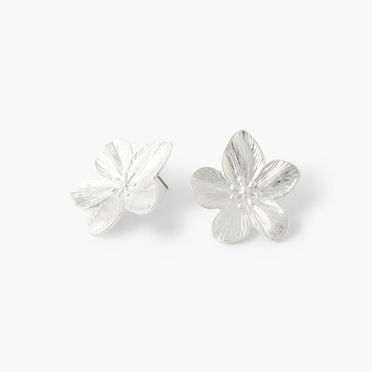 Boucles d'oreilles fleurs argentées argenté, BALABOOSTE