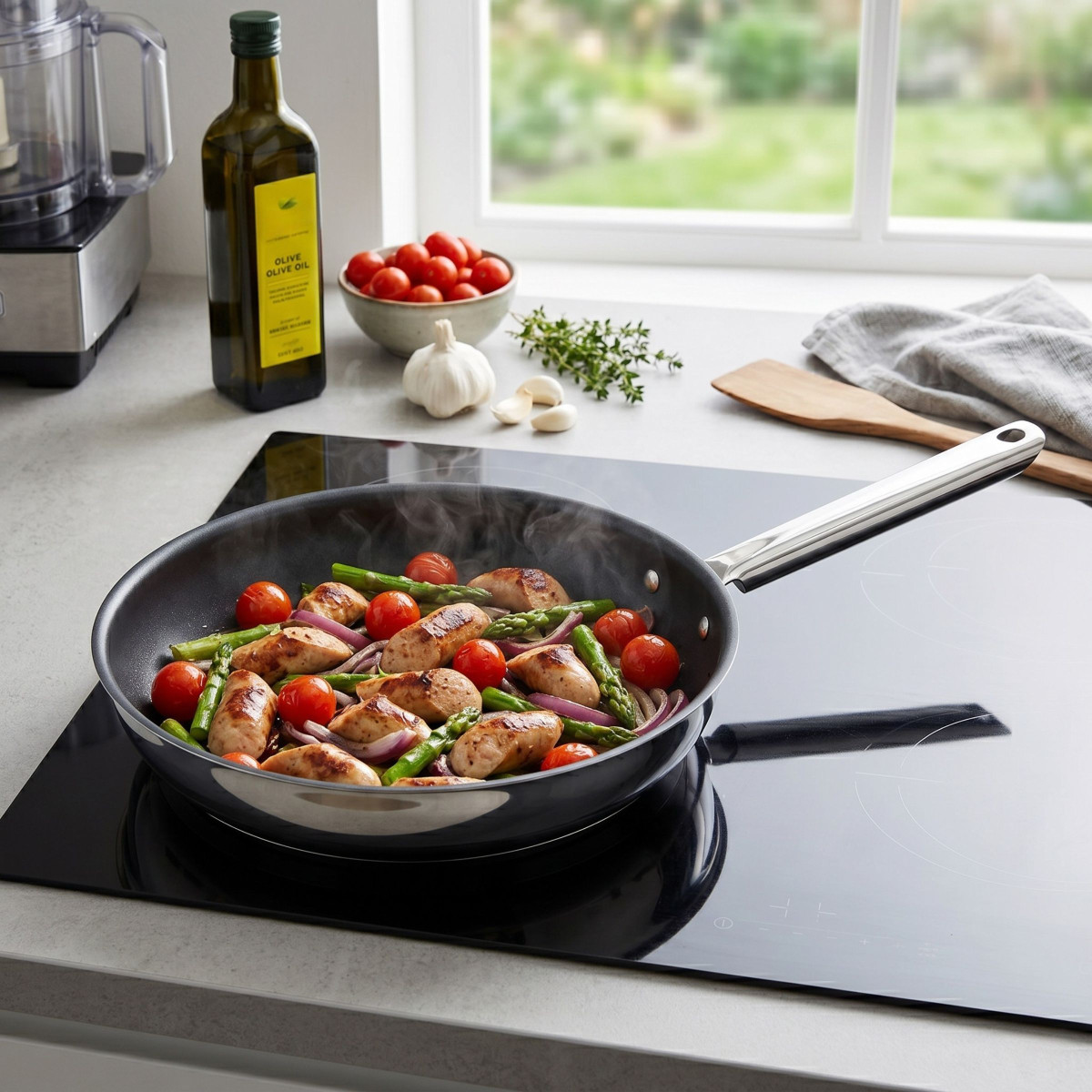 Poêle revêtue - ELYSÉE inox avec revêtement, CUISINOX