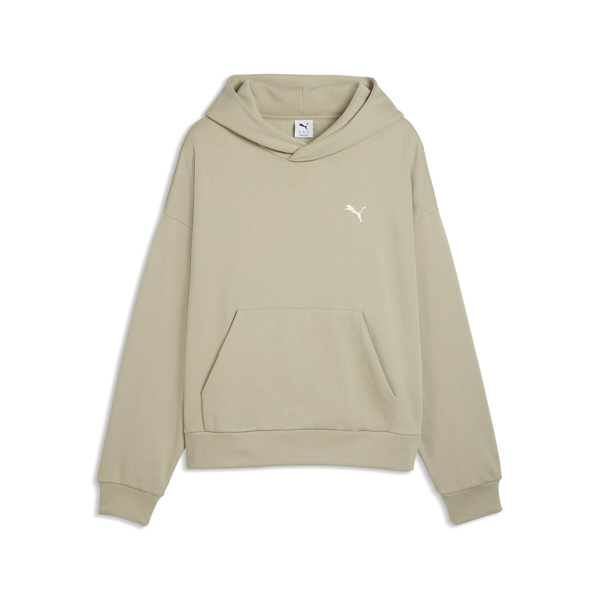 Sweat à capuche boxy beige, PUMA