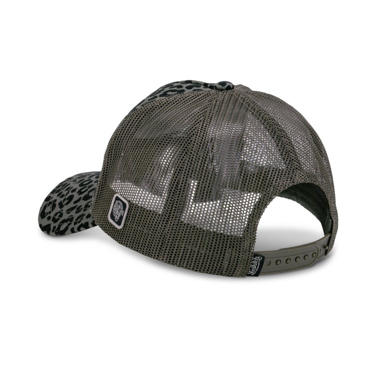 Casquette trucker LEOPARD kaki/noir, VON DUTCH