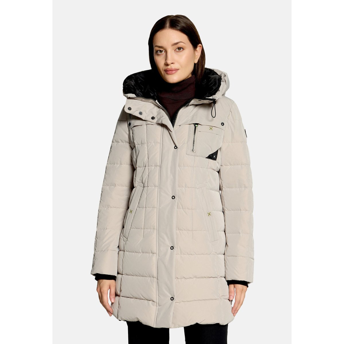 Veste d'hiver à capuche silver cloud, AMBER & JUNE