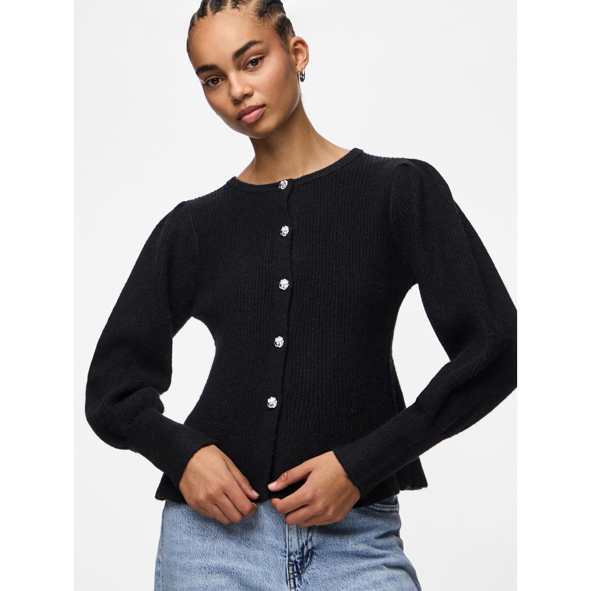 Cardigan En Maille black 1, PIECES