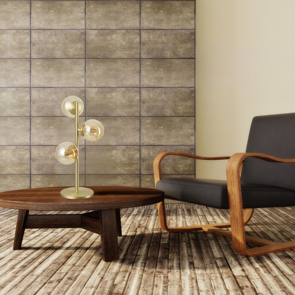 Lampe    PERLAGE laiton or dore, IDEAL LUX