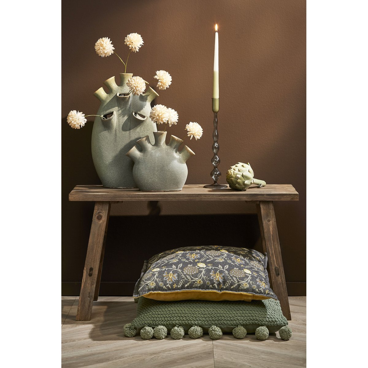 Banc H44 cm BOLD brun, MICA DECORATIONS