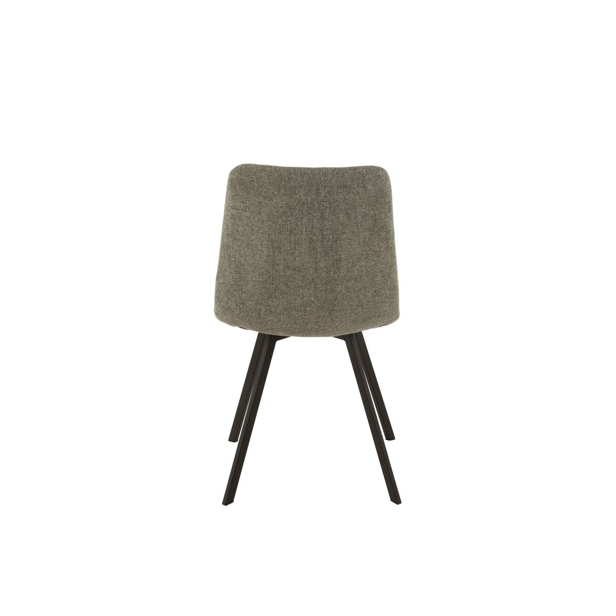 Chaises en tissu et en métal noir (lot de 2) - OLIVIA gris, HELLIN, DEPUIS 1862