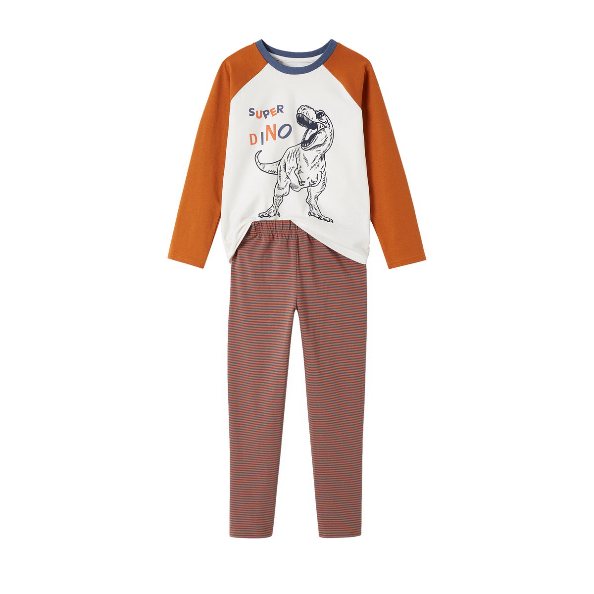 Lot de 2 pyjamas dino indigo, VERTBAUDET