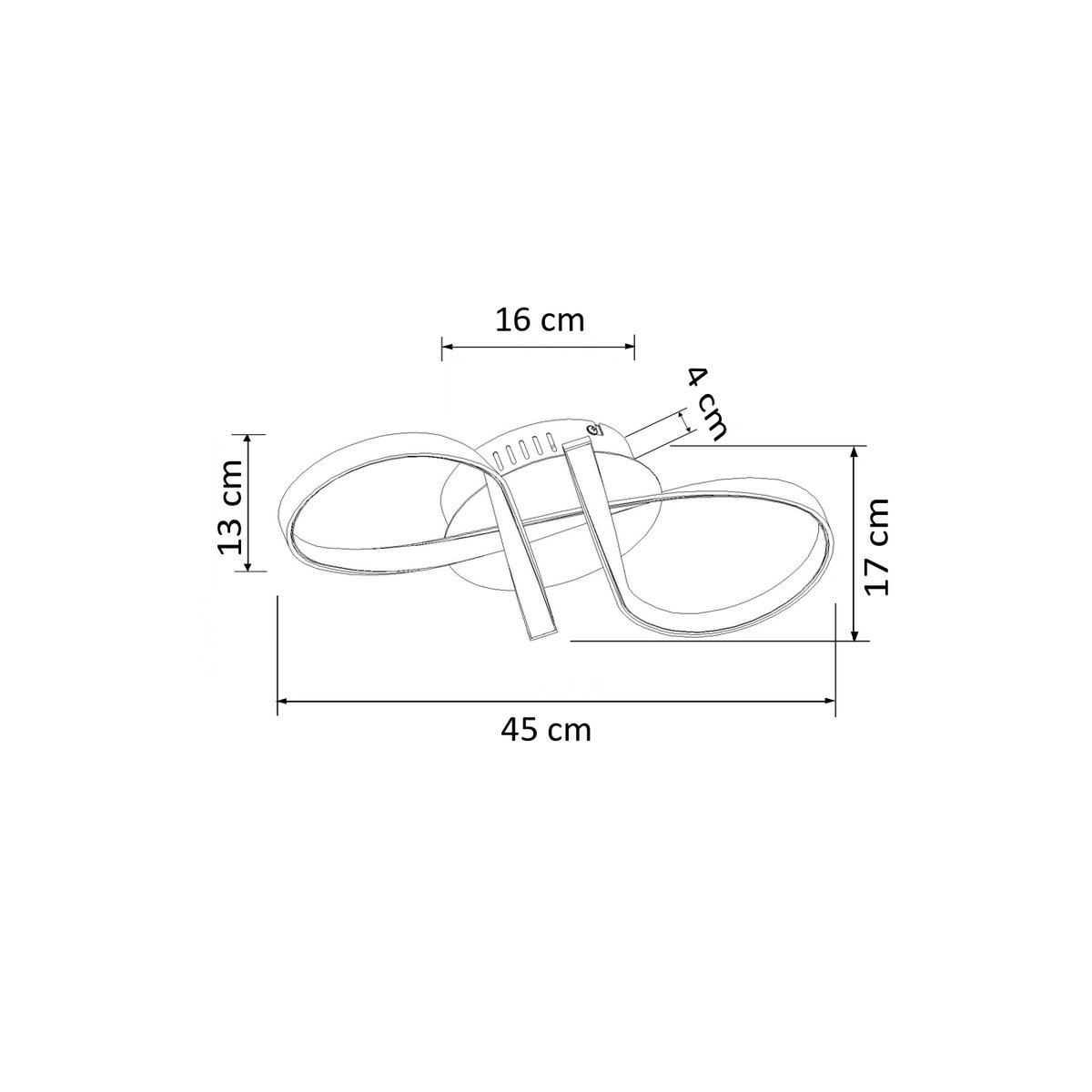 Splendide plafonnier dimmable - ACHT argenté / chromé, KOSILUM