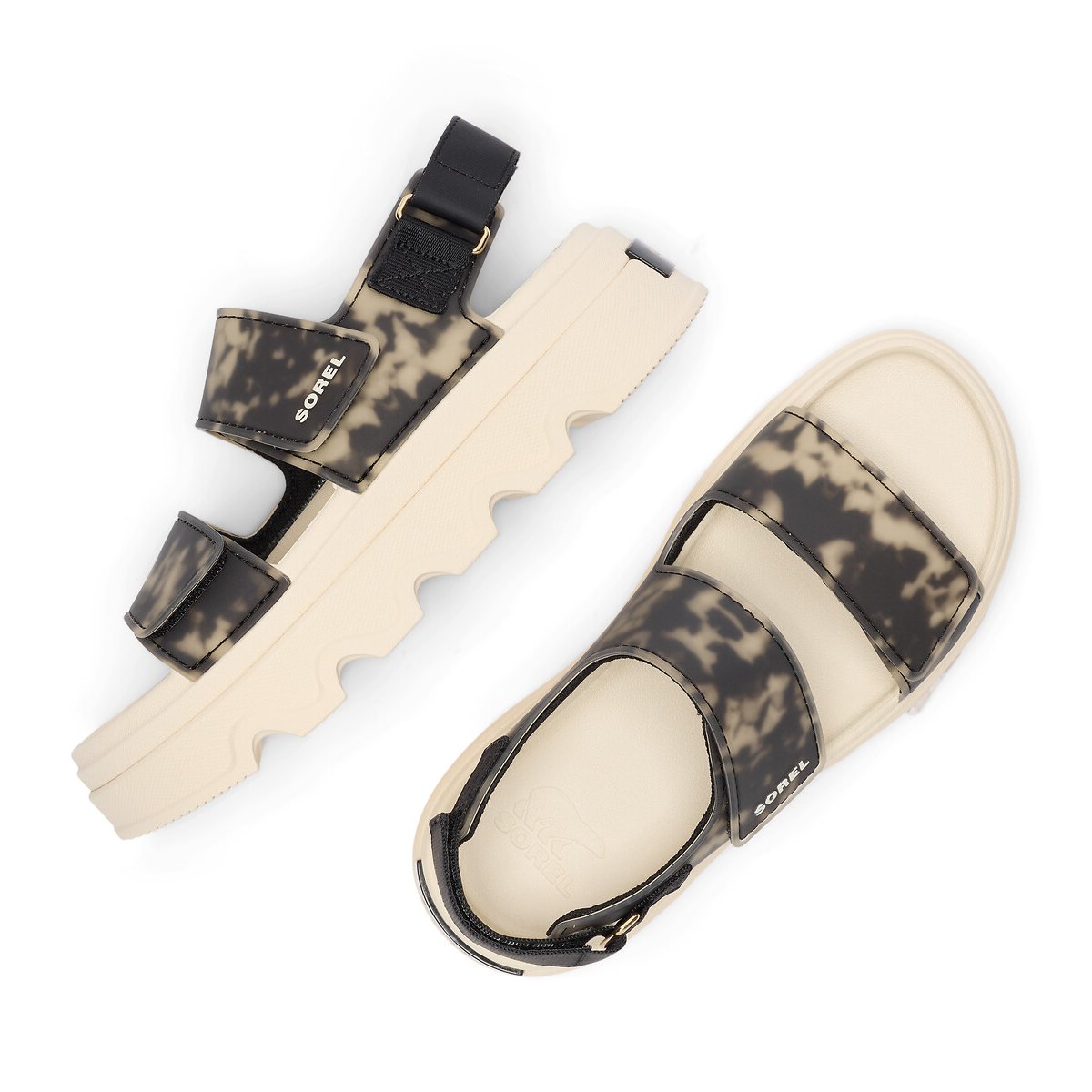 Kinetic™ Sunchase Double-Strap Sandals beige/black, SOREL