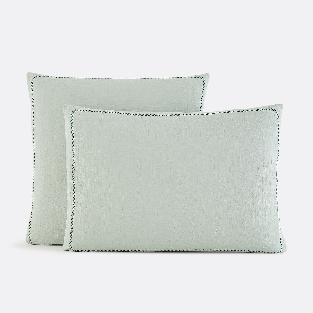 Funda de almohada de algodón con efecto gofrado, CITALI salvia, LA REDOUTE INTERIEURS