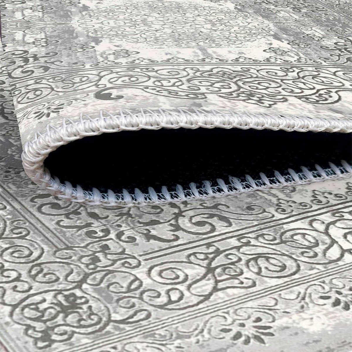 Tapis de salon décor oriental ISTANBUL gris, PIER IMPORT