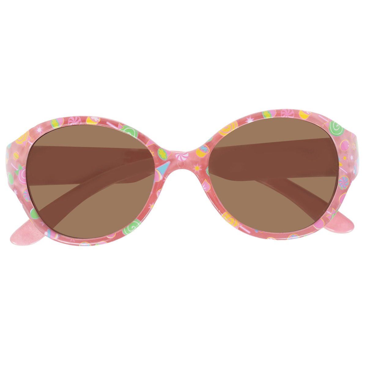 Lunettes de soleil 7 à 9 ans, forme ronde, verres polycarbonates catégorie 3 rose, ISOTONER