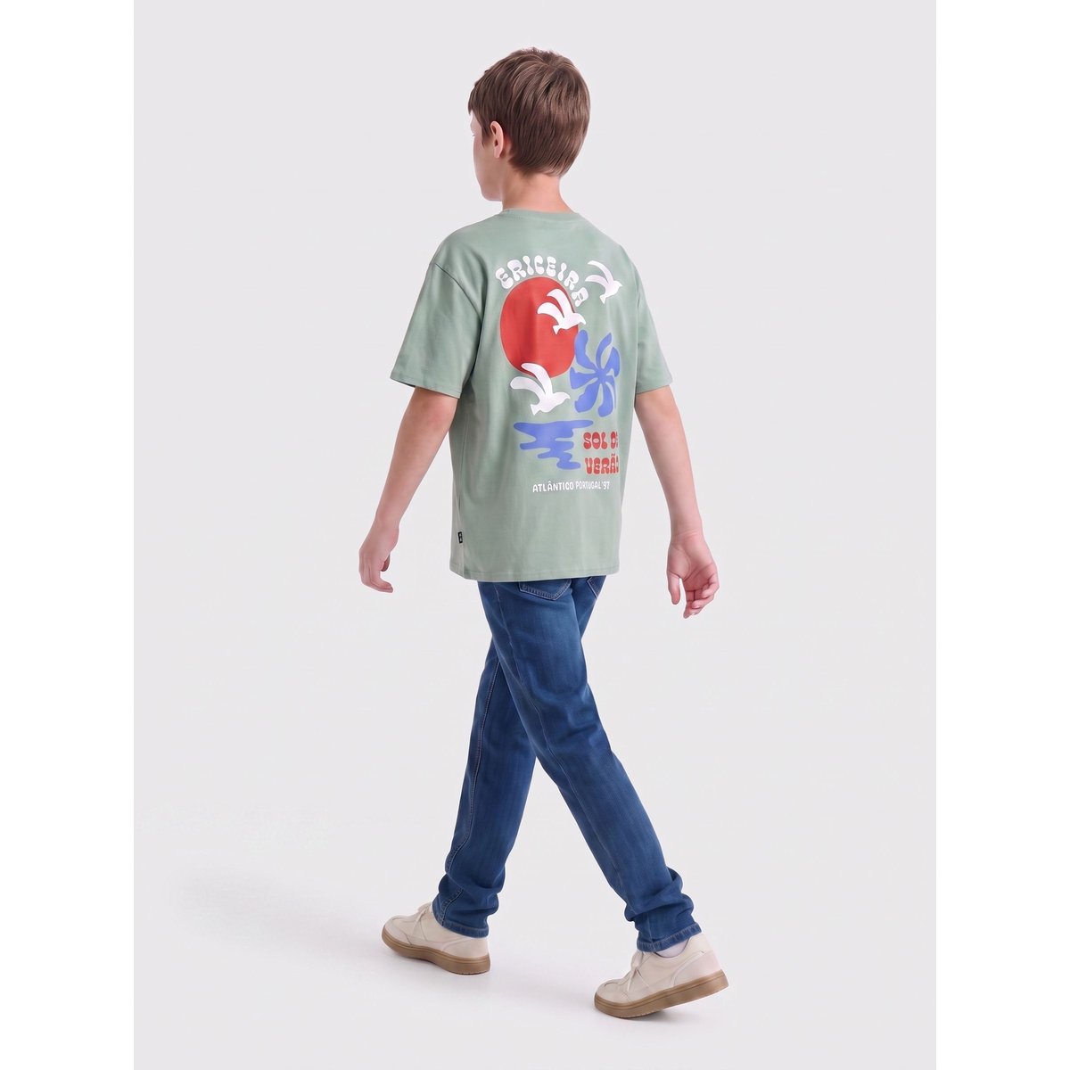 T-Shirt chinois green, ONLY & SONS JUNIOR