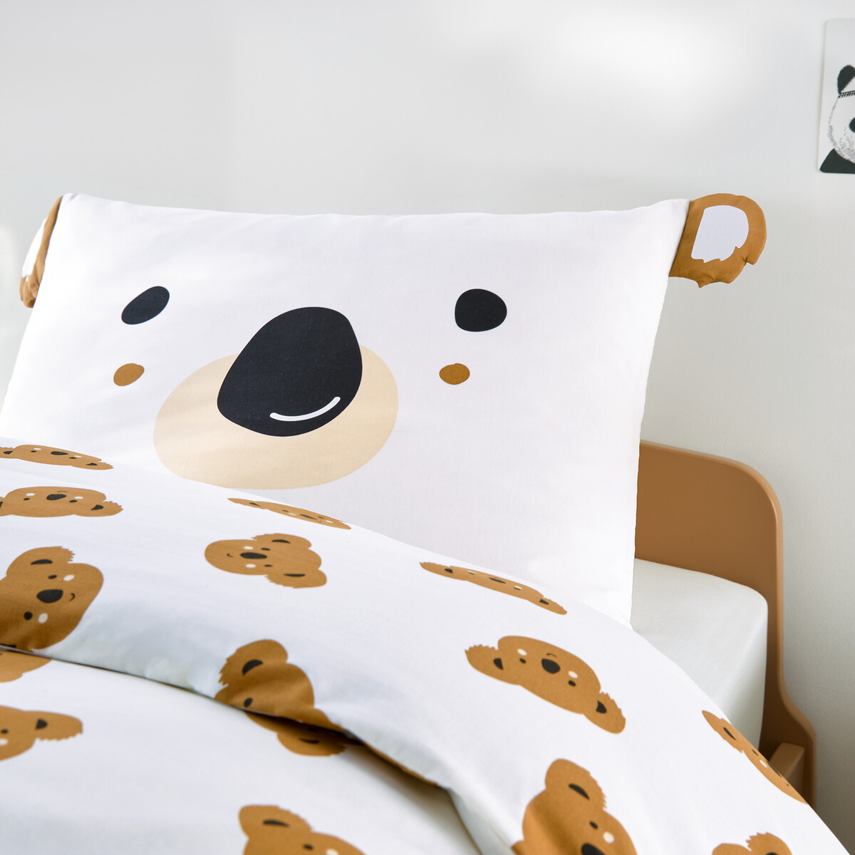 Parure de lit enfant 50% coton recyclé, taie rectangulaire, KOALA imprimé animal, LA REDOUTE INTERIEURS